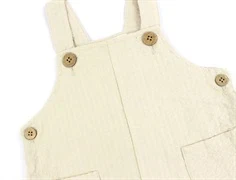 Lil Atelier bleached sand overall shorts